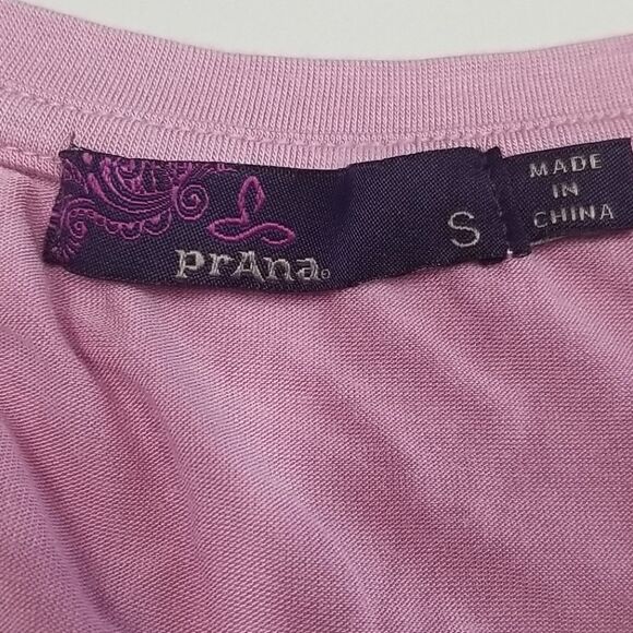 Prana Shirt Women's Small Short Sleeved V-neck Front Pocket Exercise Gym Yoga - Picture 2 of 6